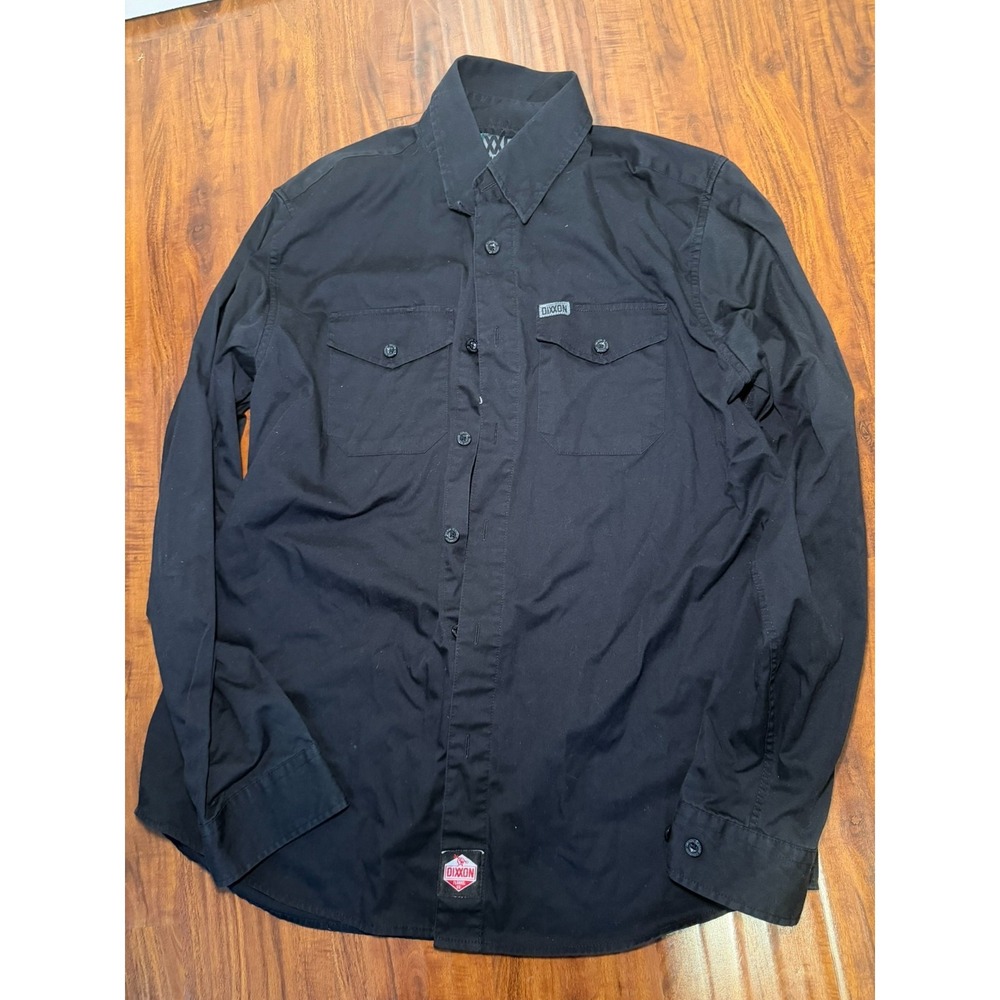 Dixxon Workforce SZ L Black Shirt Form Function Long Sleeve Button Up Workshirt